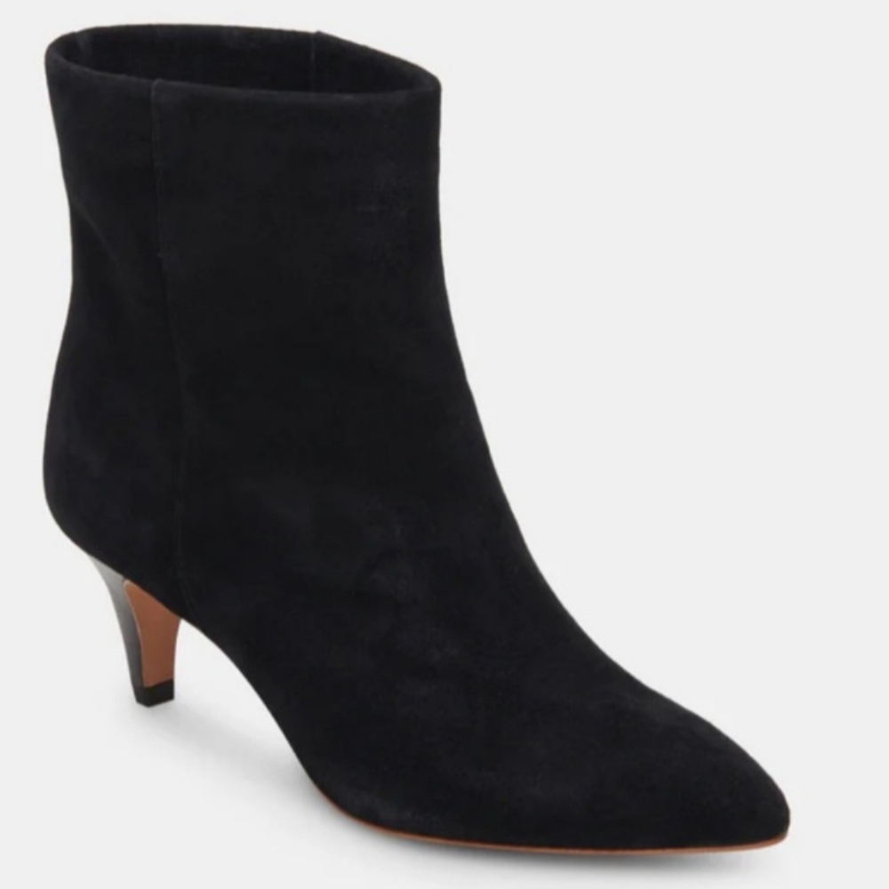 Dolce Vita Dee heeled suede booty in black SZ 10 New